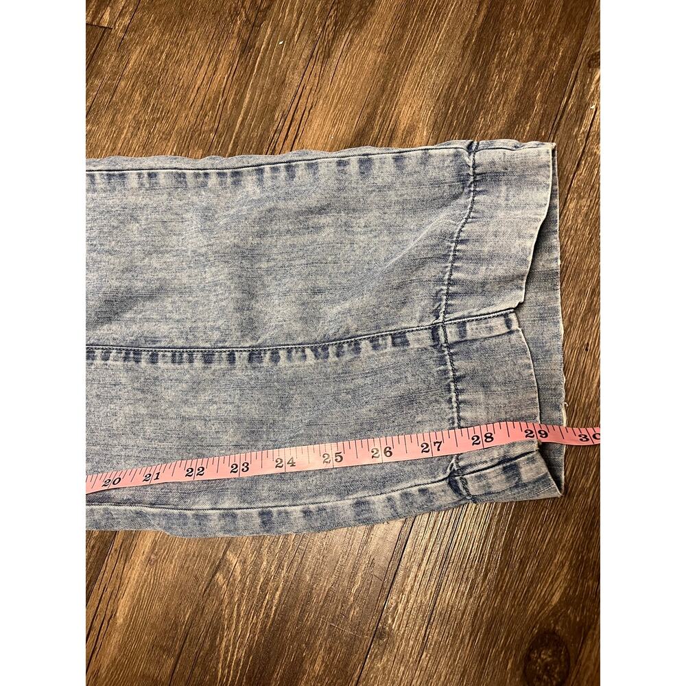 Jane + Delancey Lyocell Chambray Wide Leg Pants Pull On S Coastal Lightweight - Picture 8 of 10